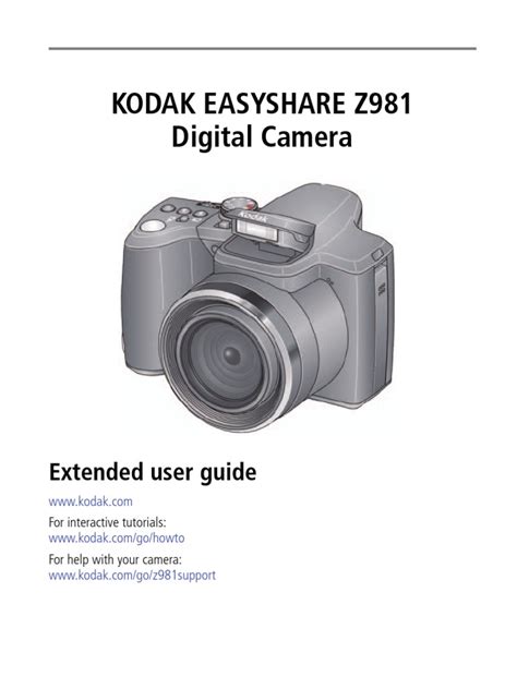kodak z981 extended user guide PDF