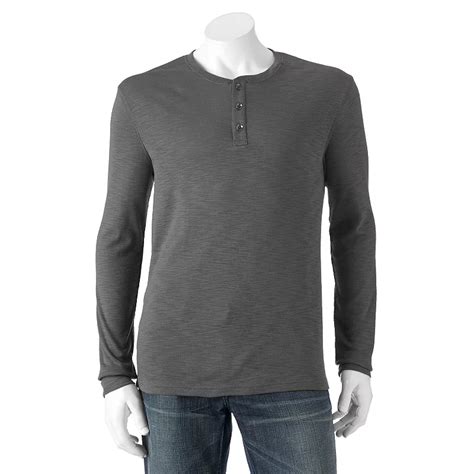 kohls mens long sleeve shirts