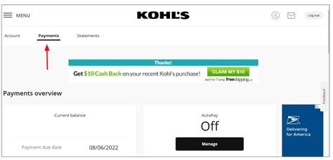 kohls phone number payment