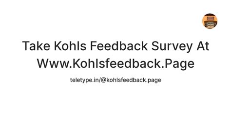 kohlsfeedback survey login