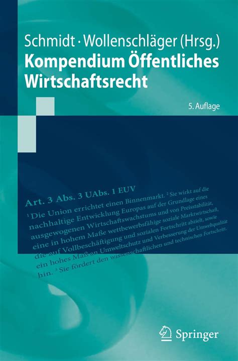 kompendium ffentliches wirtschaftsrecht springer lehrbuch schmidt Kindle Editon