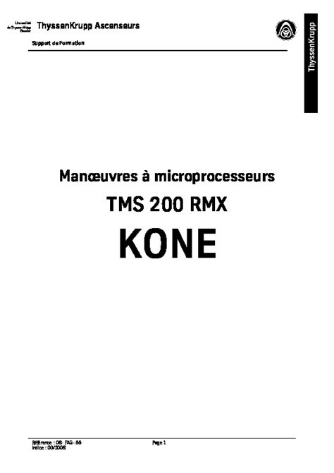 kone tms 200 manual Doc