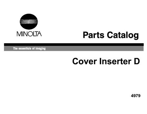 konica minolta cover inserter a parts manual user guide Doc