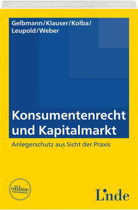 konsumentenrecht kapitalmarkt anlegerschutz sicht praxis PDF