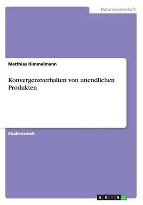 konvergenzverhalten von unendlichen produkten german Epub