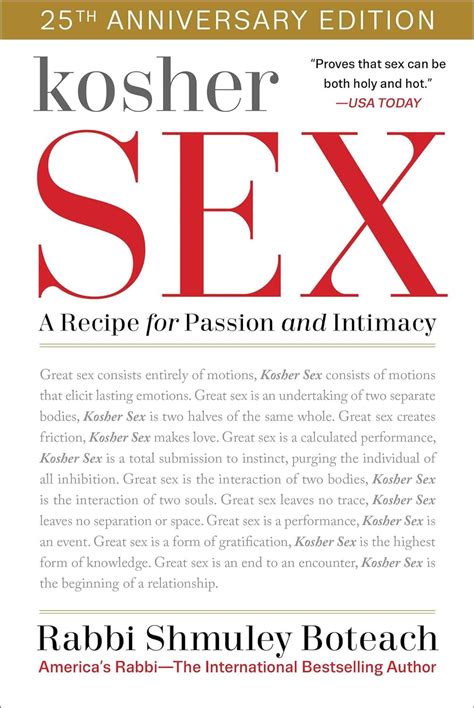 kosher sex a recipe for passion and intimacy Kindle Editon