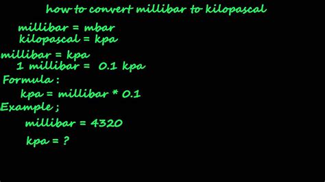 kpa to millibar