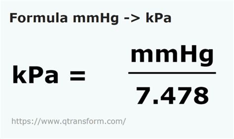 kpa to mm mercury