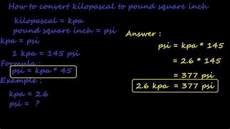 kpa to psi calculator