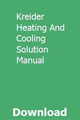kreider heating and cooling solution manual Ebook Kindle Editon