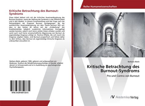 kritische betrachtung burnout syndroms contra burnout Kindle Editon