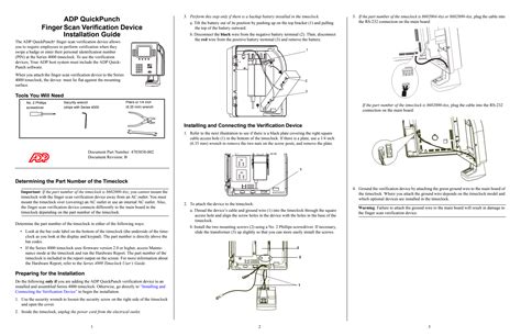 kronos 4500 time clock installation manual PDF