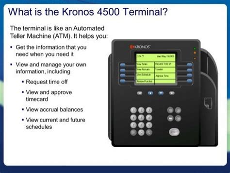 kronos time clock 4500 manual PDF