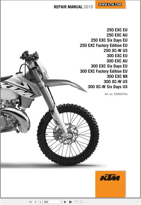 ktm 250 exc instruction manual PDF