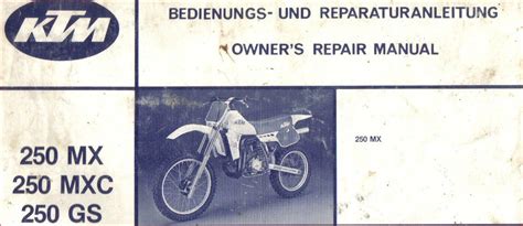 ktm 250 mxj workshop manual Reader