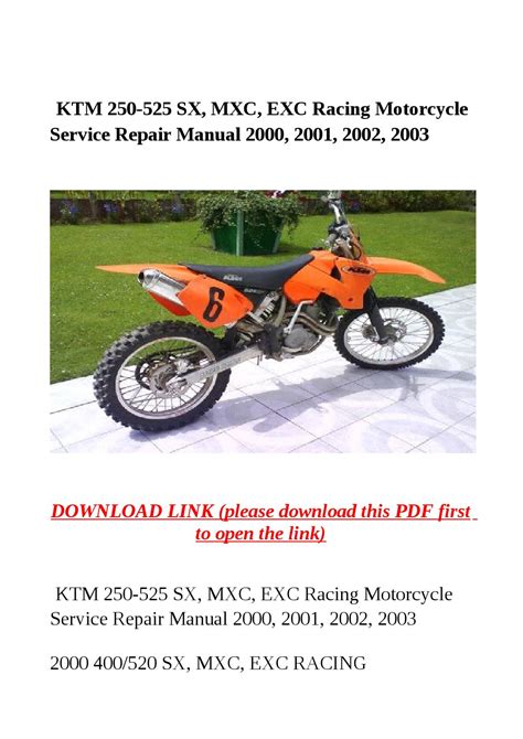 ktm 525 sx manual PDF