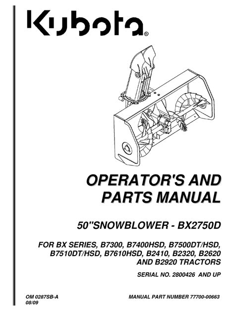 kubota bx2750 snowblower manual manualsky com Epub