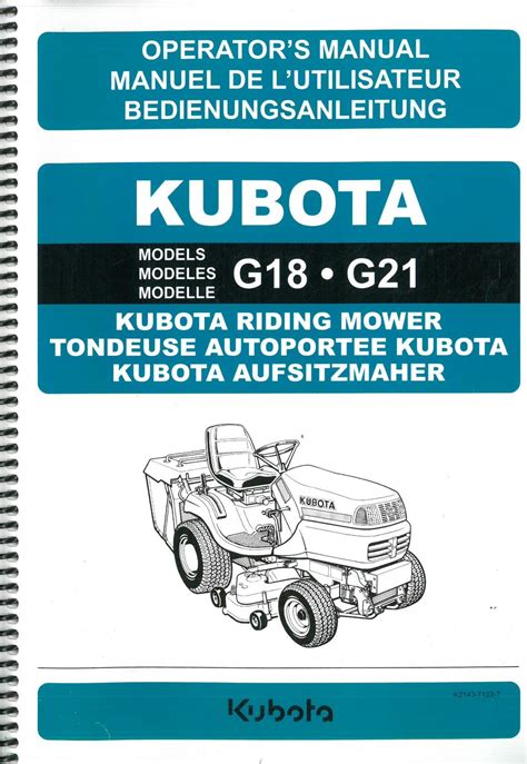 kubota g18 service manual PDF