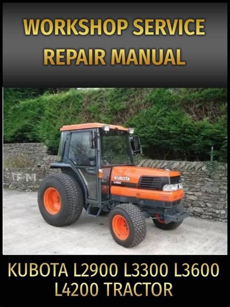 kubota l3600 repair manual PDF