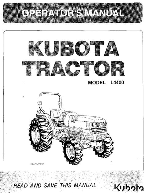 kubota l4400 service manual PDF