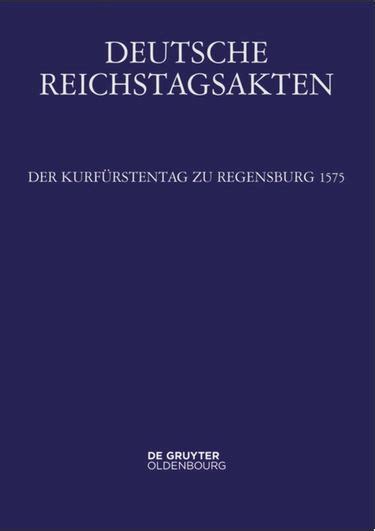 kurfstentag zu regensburg 1575 german PDF