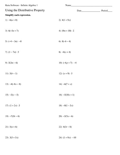 kuta software infinite algebra 1 answers PDF