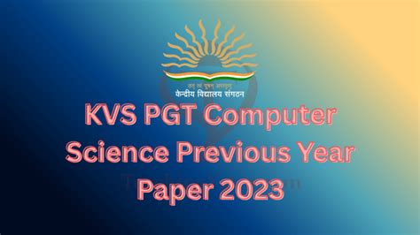 kvs pgt previous paper Kindle Editon