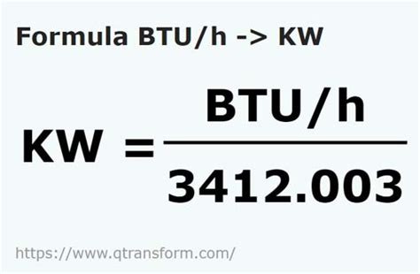 kwh to btu/h