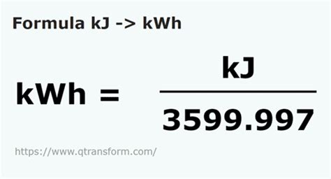 kwh to kj