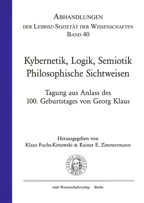 kybernetik logik semiotik philosophische sichtweisen Epub