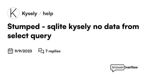 kysely select no from