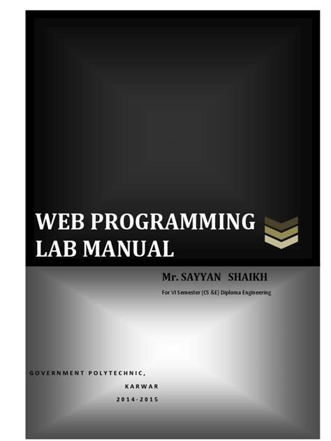 l scheme web programming lab manual Reader