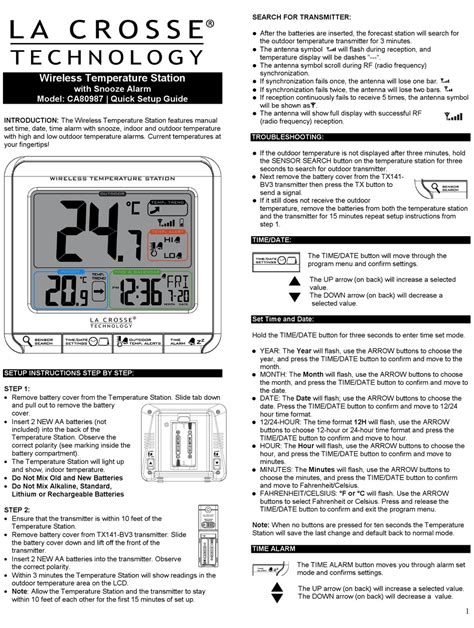 la crosse technology user manual Reader