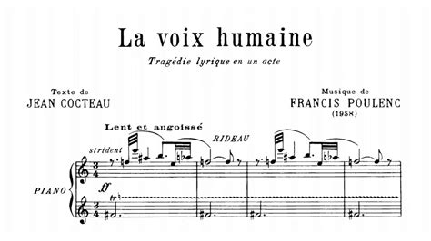 la voix humaine vocal score paper french d19965 Kindle Editon