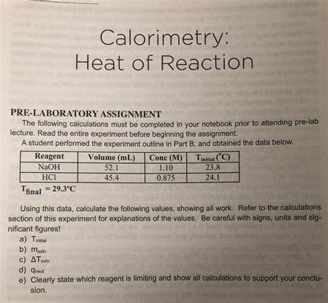 lab 35 heats of reaction answers PDF