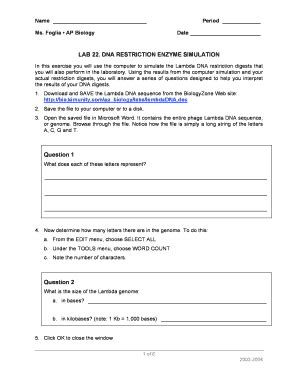 lab dna restriction enzyme simulation answer key Ebook Reader