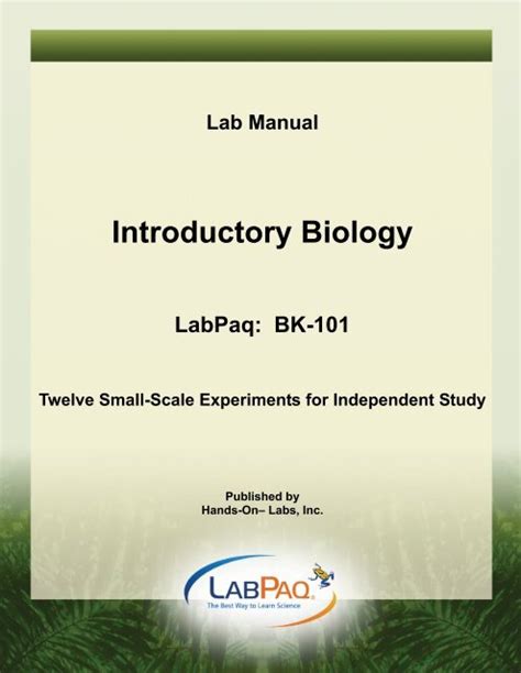 labpaq biology answer key PDF