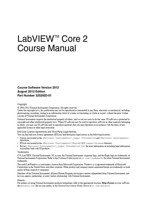 labview core 2 training manual pdf Epub