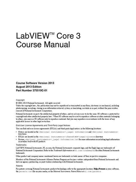 labview core 3 course manual pdf pdf Doc