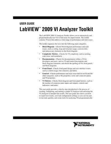 labview user manual 2009 PDF