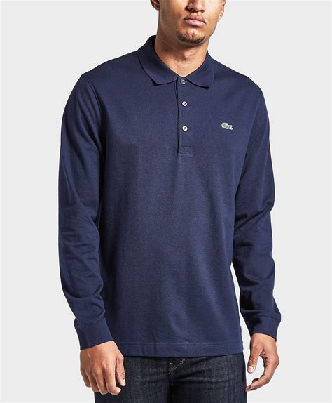 lacoste long sleeve polo shirts for men