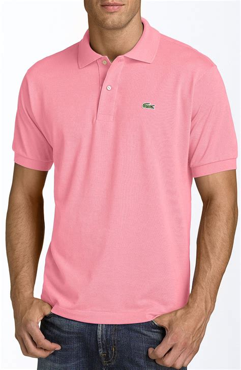 lacoste pink polo shirt