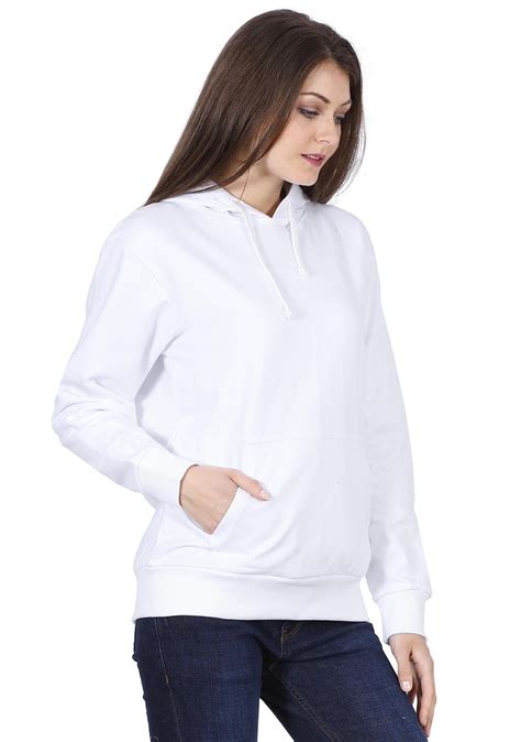 ladies' white hoodie