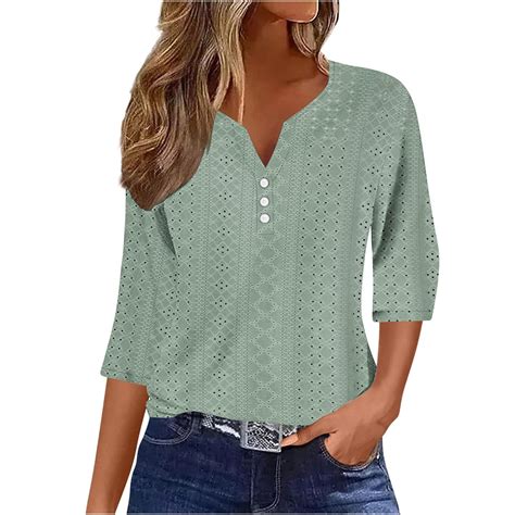 ladies 3 4 sleeve shirts