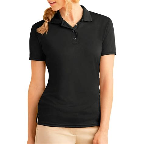 ladies black polo