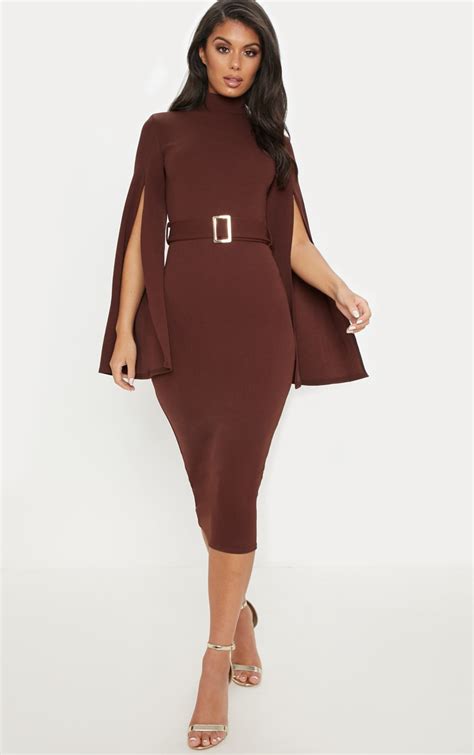 ladies brown dress