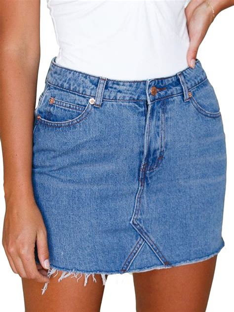 ladies jean skirts