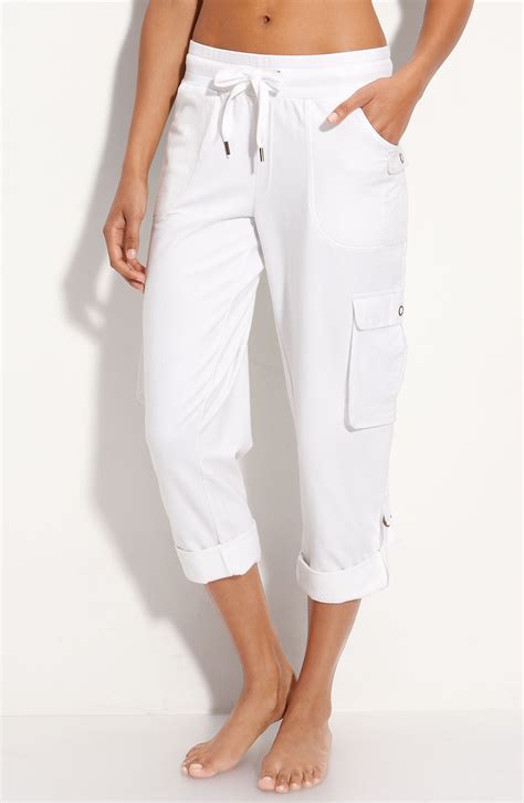 ladies white capris