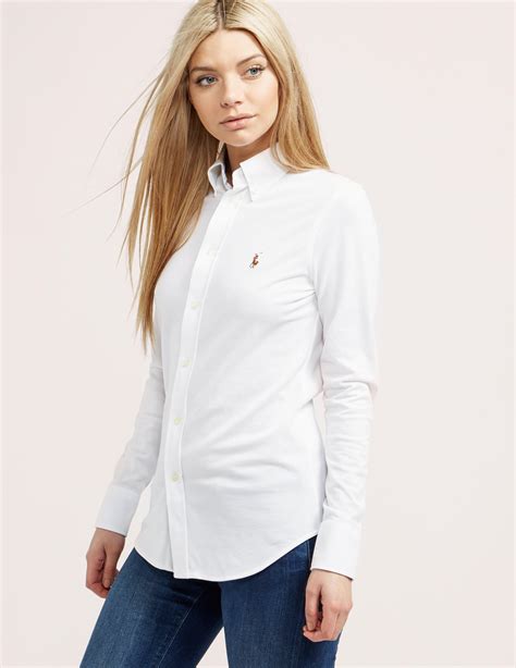 ladies white oxford shirt