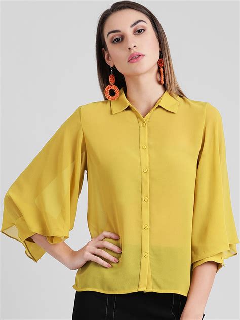 ladies yellow shirt